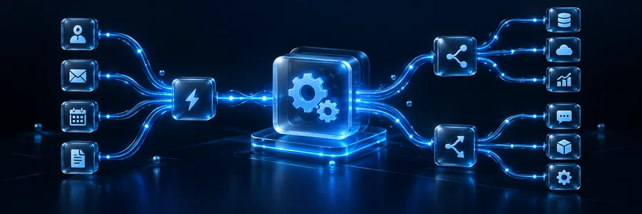 Ilustração de automação e integrações